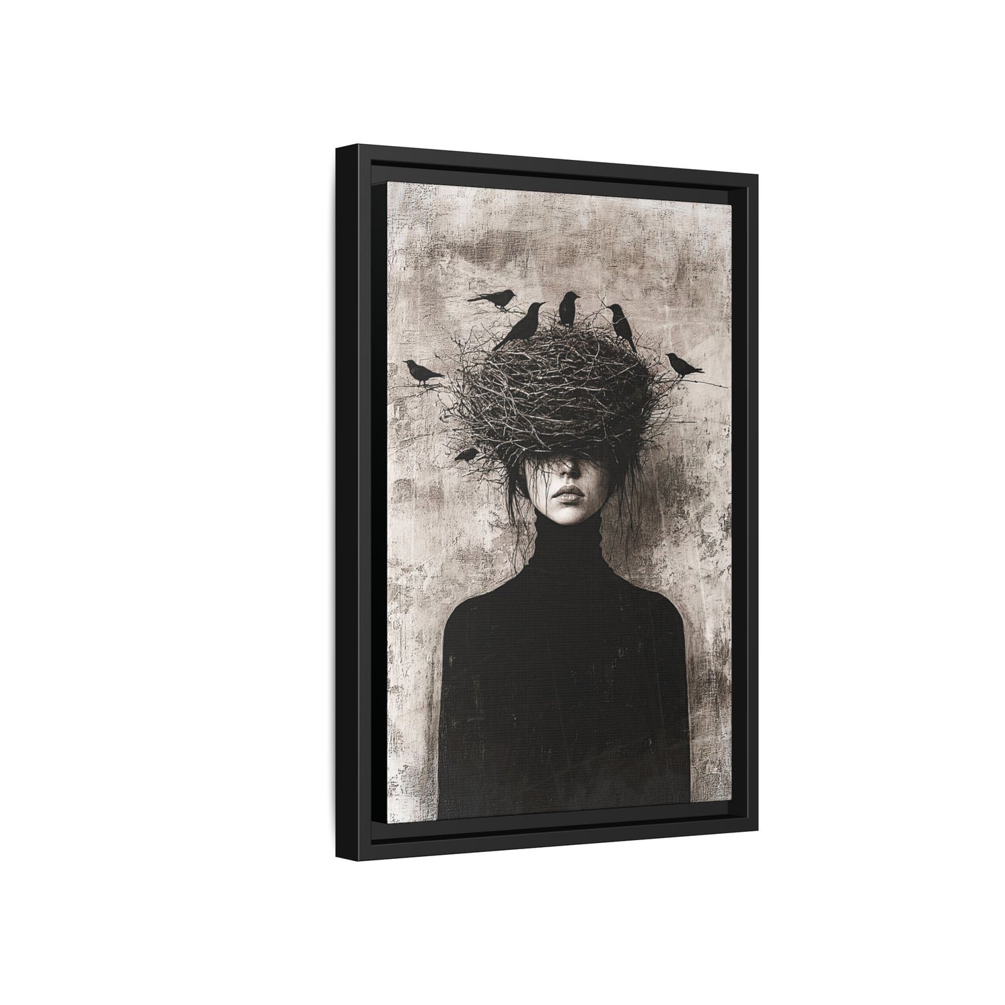 Artistic Framed Canvas Print, Wall Art Decor, Home Decoration, Fine Art Piece, Gift for Bird Lovers, Unique Wall Hanging