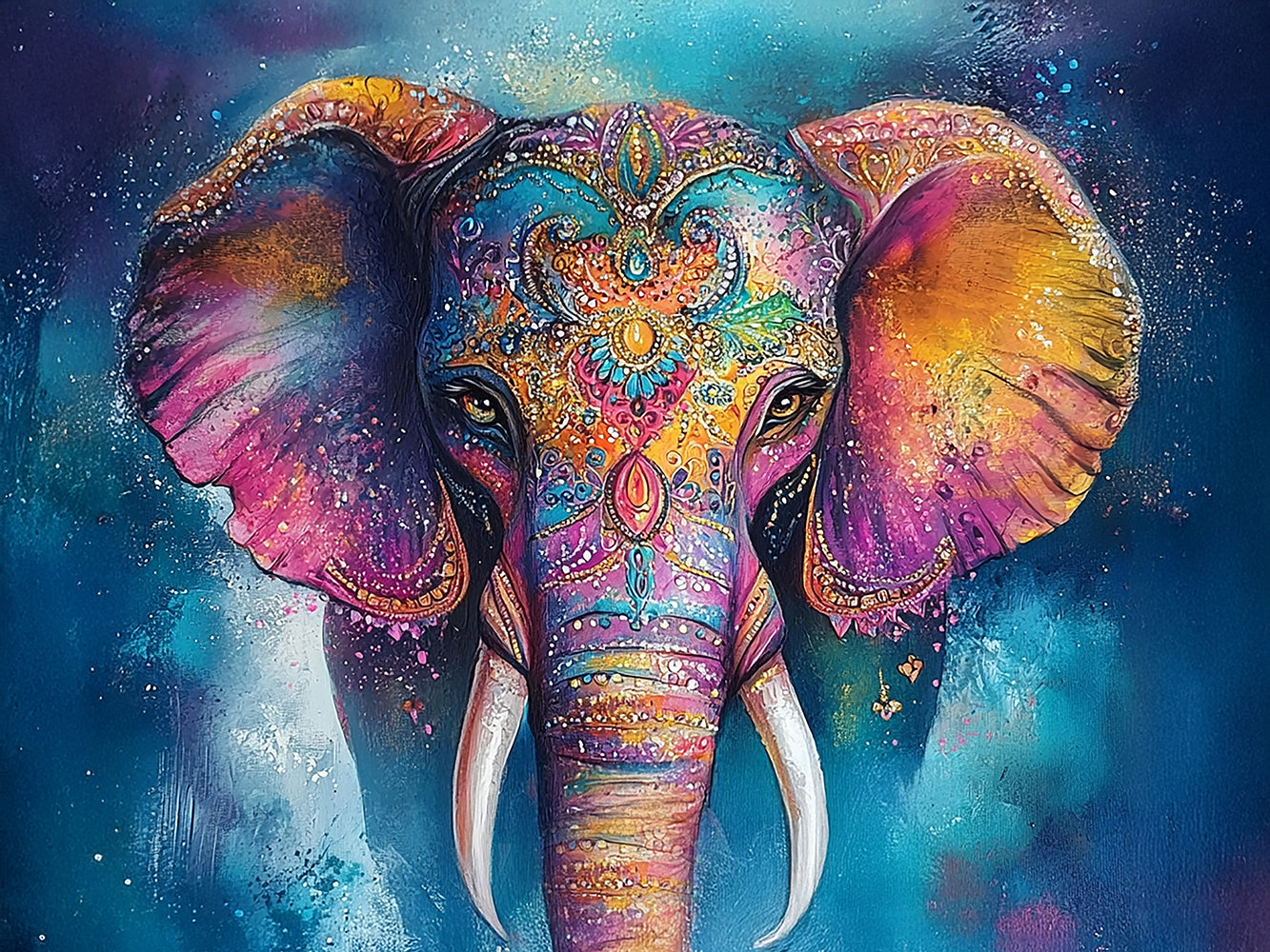 Bohemian Painted Elephant