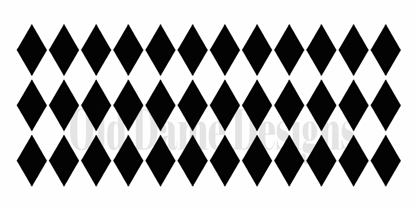 Large 12x24 Harlequin Stencil