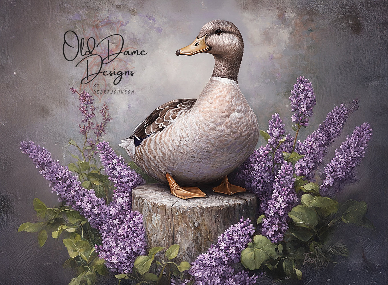 French Country Lavender Duck