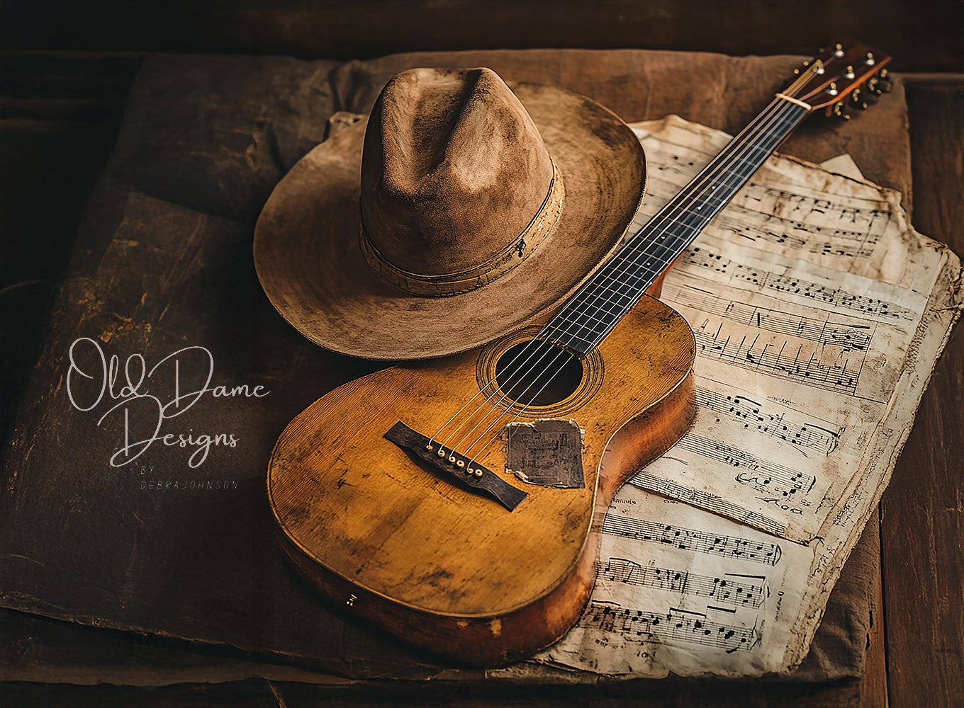 Acoustic Guitar on Sheet Music