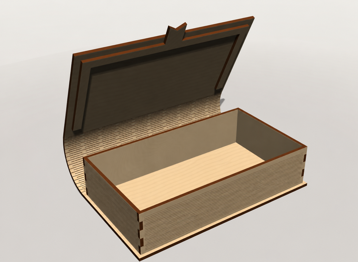 DIY Wooden Book Box Blank – Laser Cut Craft Box with Magnetic Closure