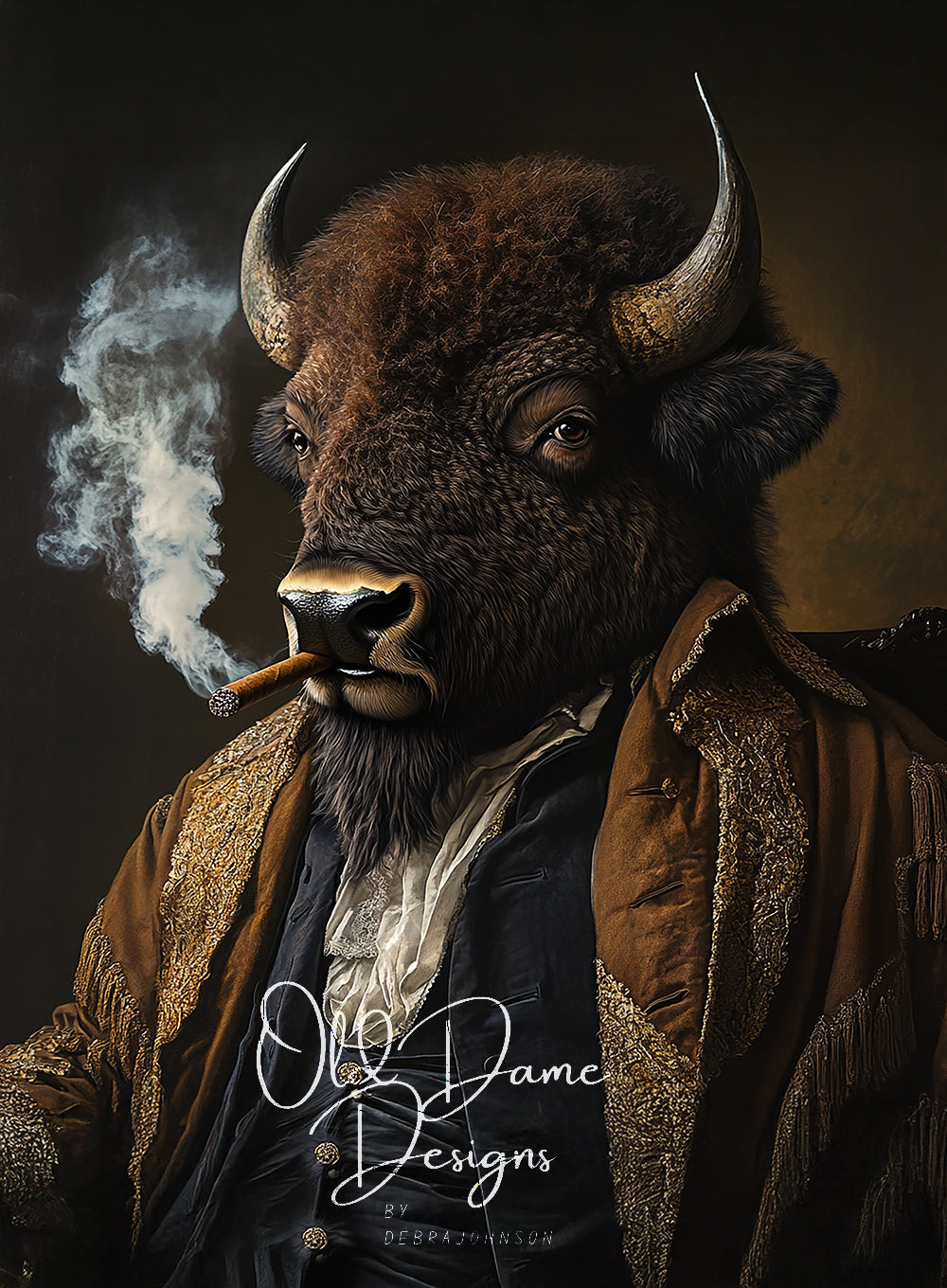 Smoking Bison