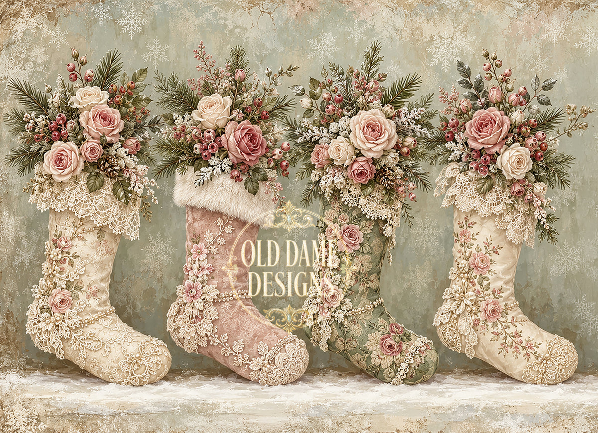 Shabby Christmas Stockings