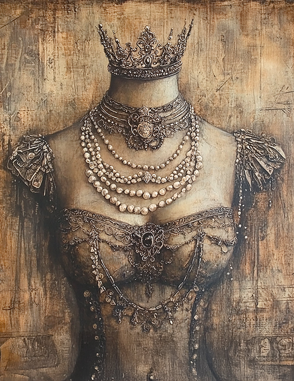 Antique Mannequin with Crown (Digital Download)