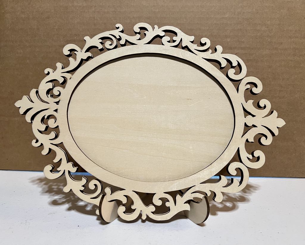 2 Piece Oval Wood Frame