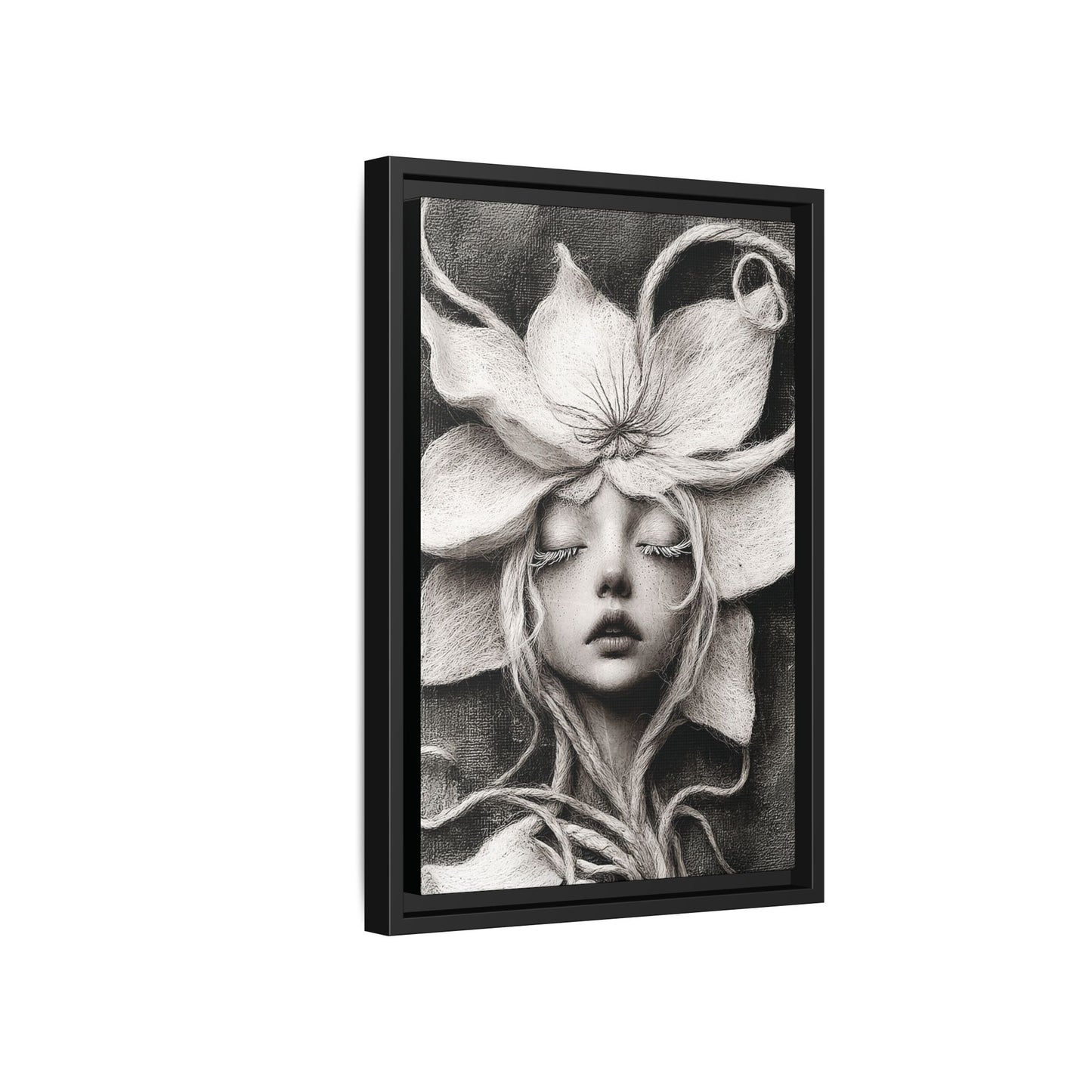 Floral Art Print | Ethereal Wall Decor, Bohemian Home Accent, Unique Gift for Art Lovers, Modern Decor, Black and White Artwork