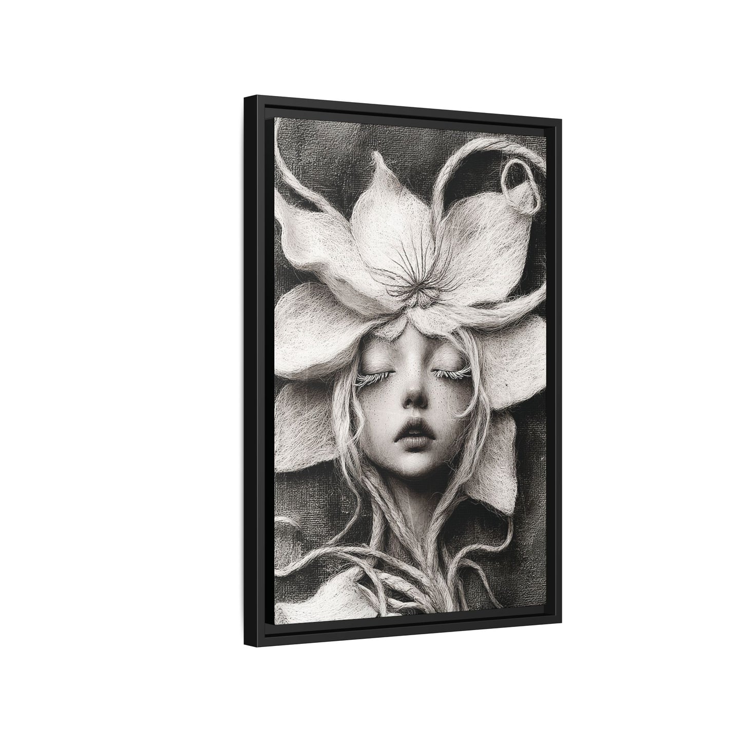 Floral Art Print | Ethereal Wall Decor, Bohemian Home Accent, Unique Gift for Art Lovers, Modern Decor, Black and White Artwork