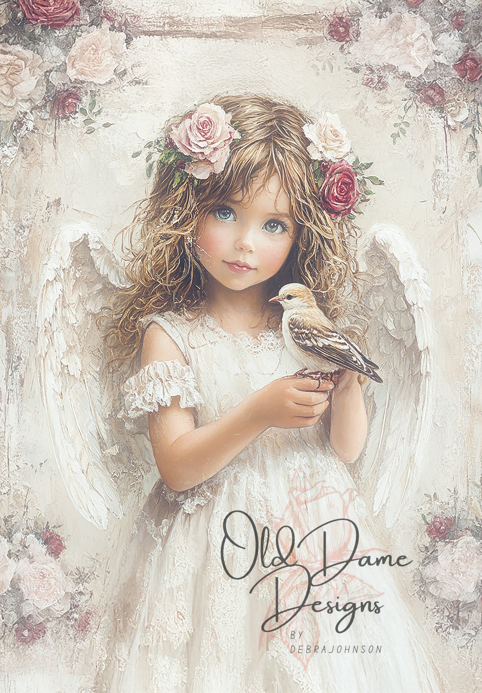 Angel Girl with Bird