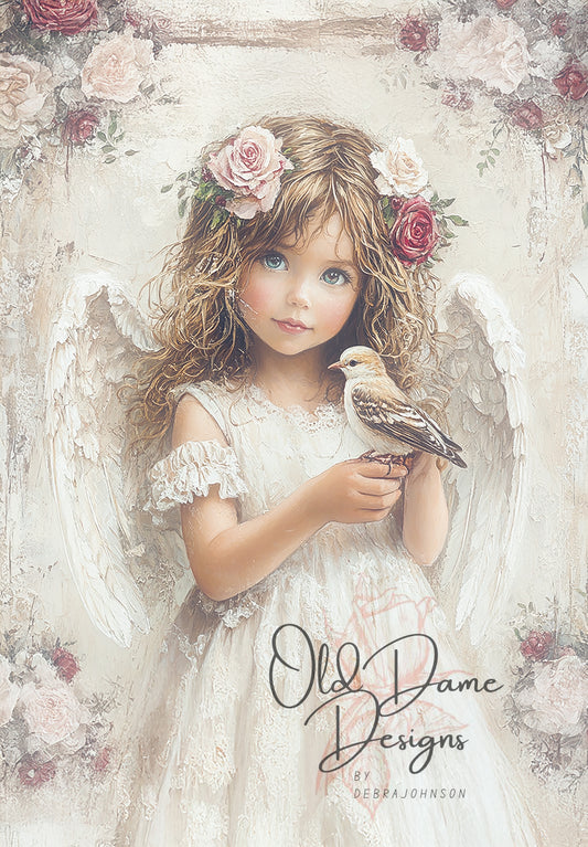 Angel Girl with Bird