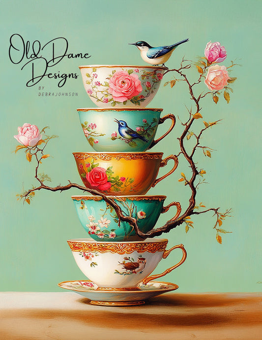 Stacked Teacups