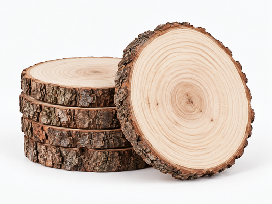 Natural Bark Edge Wood Rounds – (2 Pack)