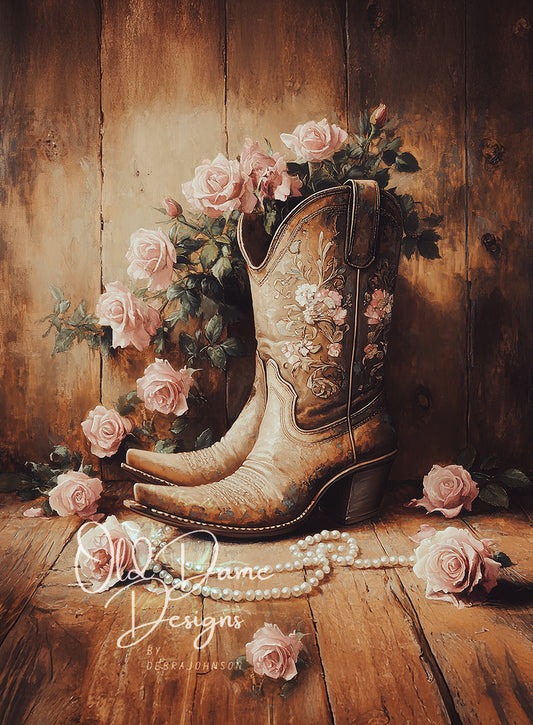 Cowgirl Boot Roses