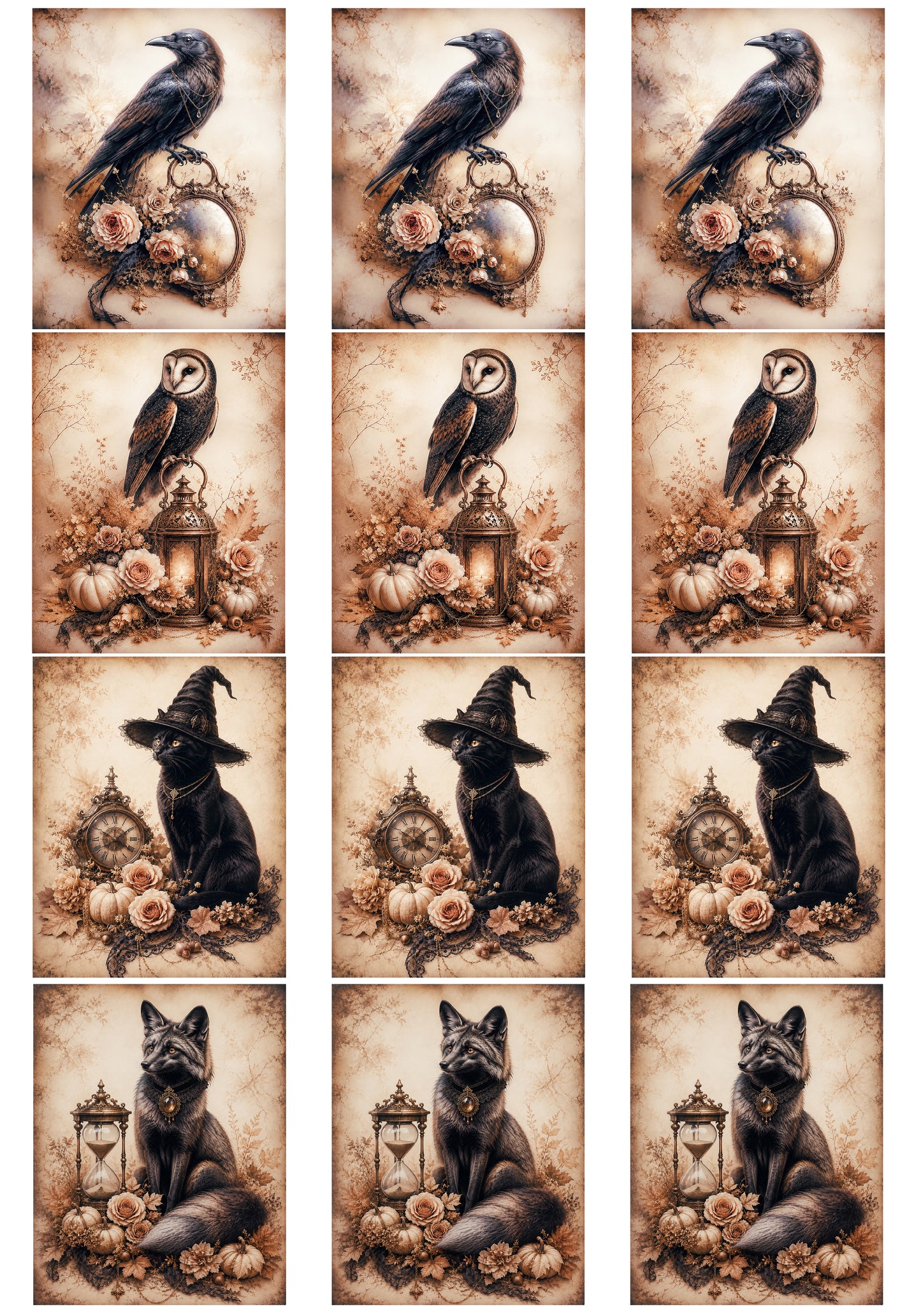 Fall Animals Mixed Media Paper