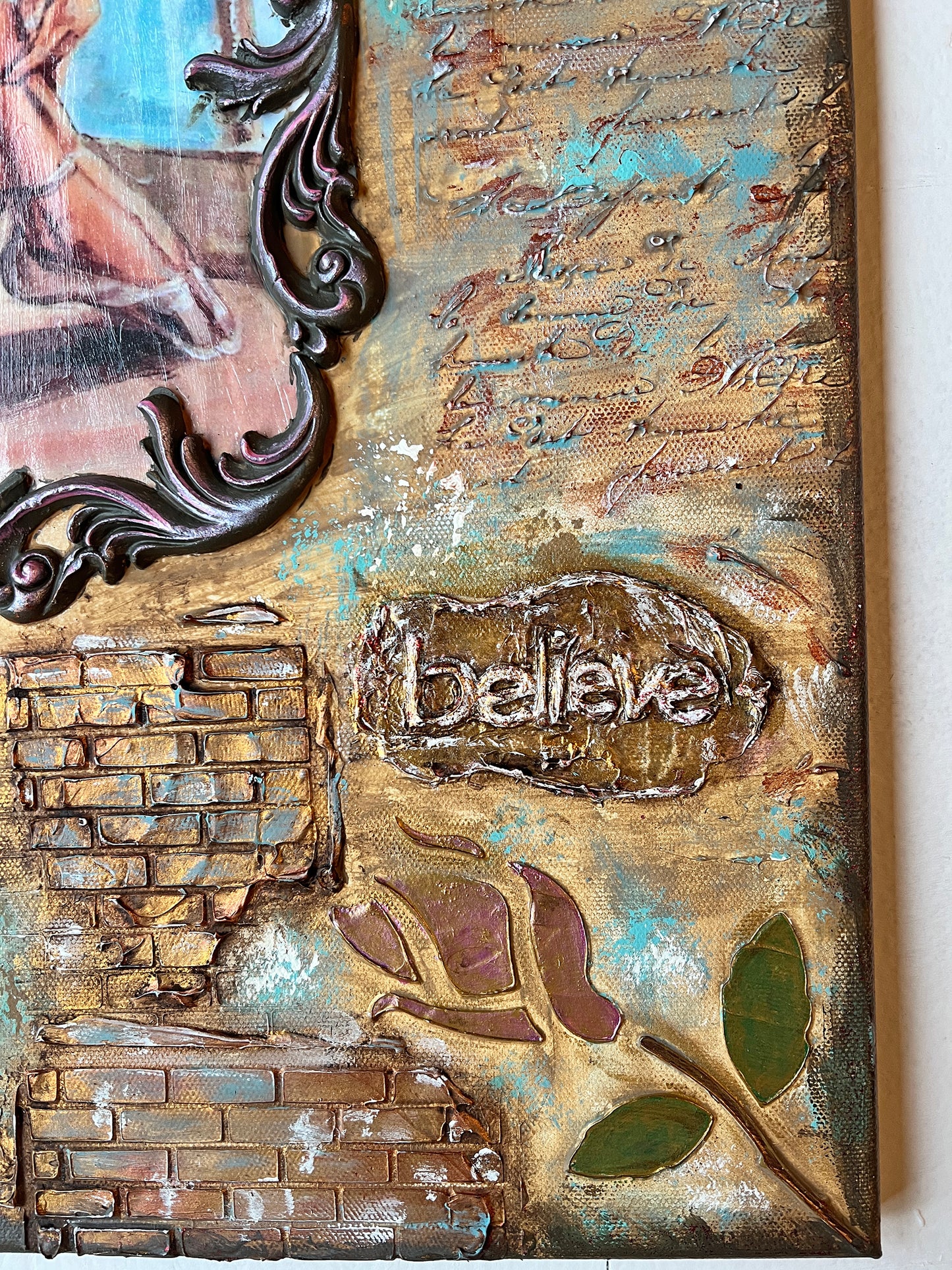 Ballet / Dance 3D Original Mixed Media Decoupage Art on Canvas