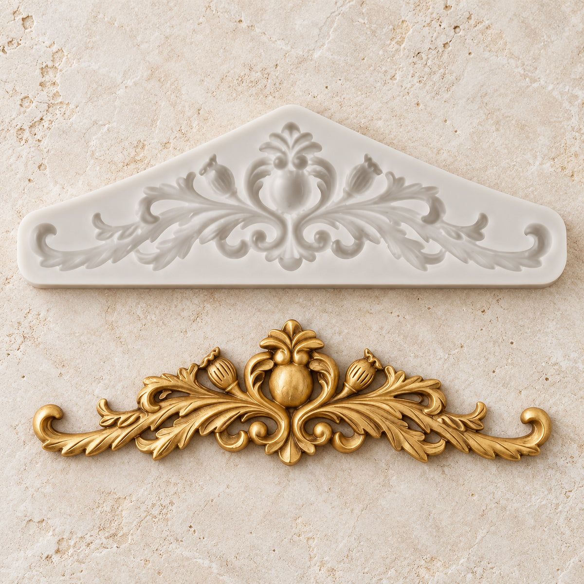 Baroque Scroll Silicone Mold
