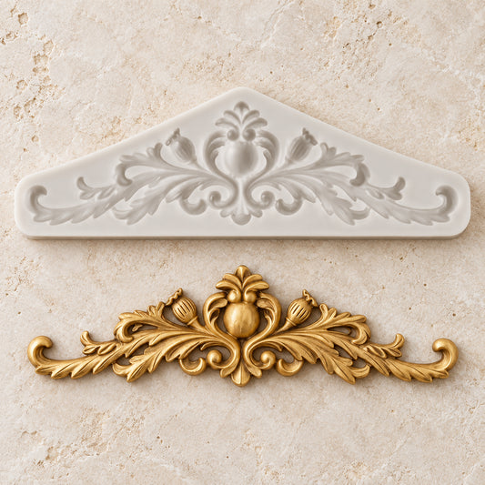 Baroque Scroll Silicone Mold