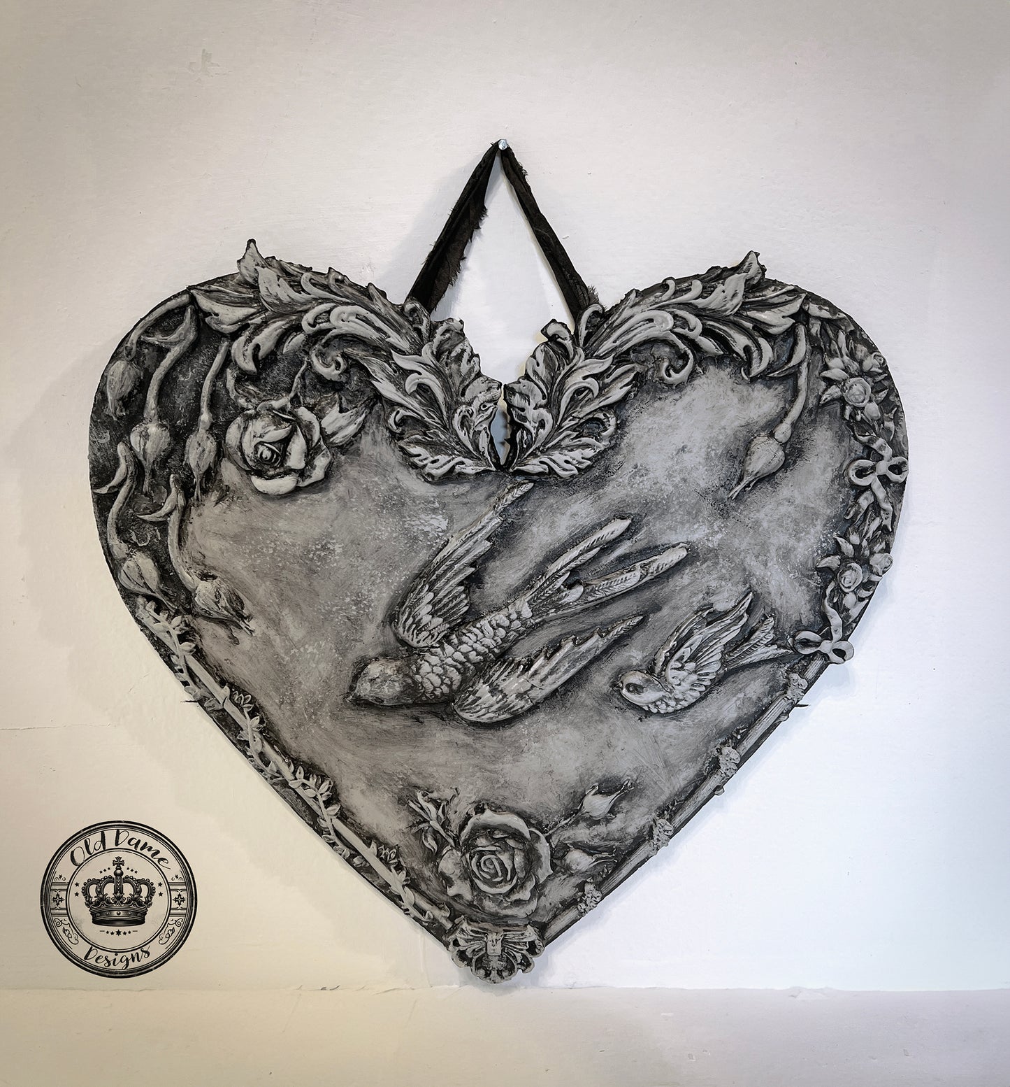 French Country Embellished Ornate Heart