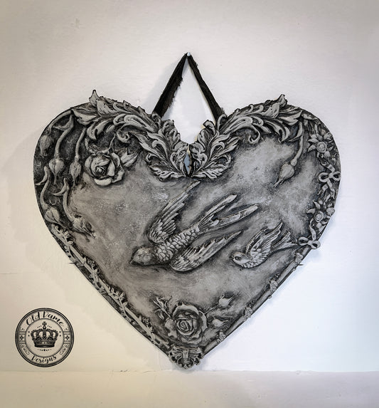 French Country Embellished Ornate Heart