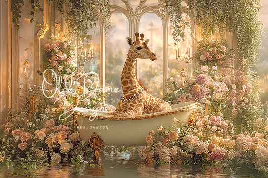 Giraffe's Garden Bath (dd)