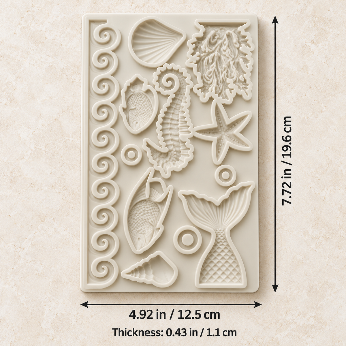 Sea Life & Mermaid Tail Silicone Mold
