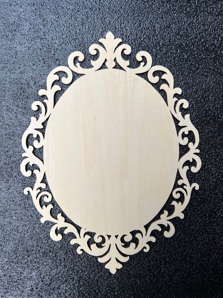 2 Piece Oval Wood Frame
