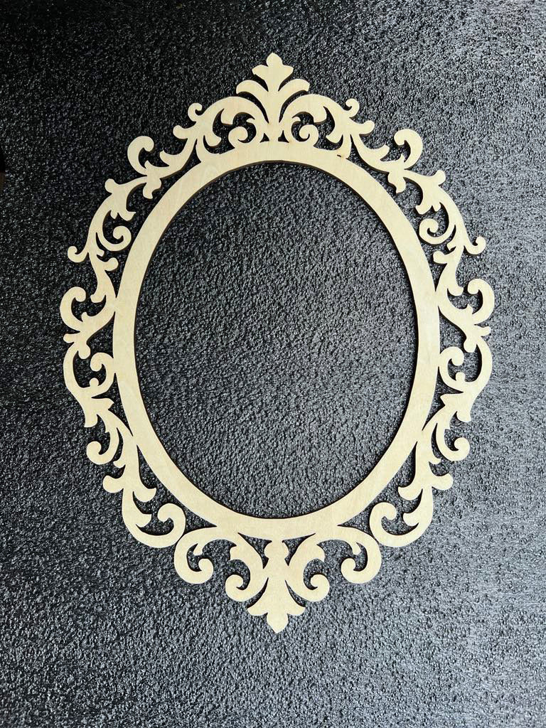 2 Piece Oval Wood Frame