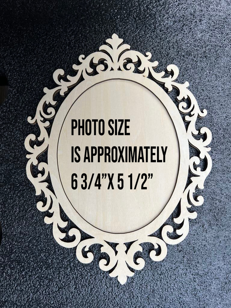 2 Piece Oval Wood Frame