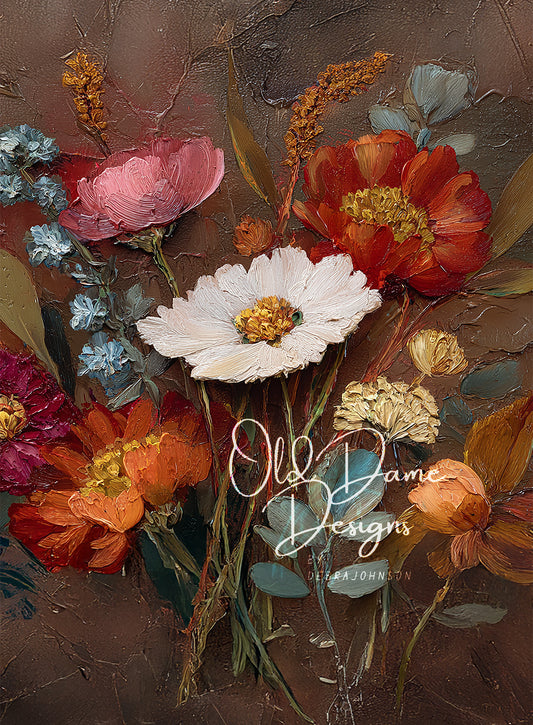Fall Painted Flowers
