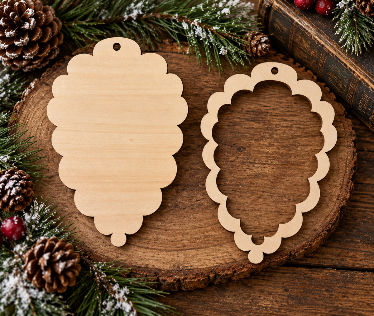 Blank Pinecone Frame 7.2" x10.75" 3mm Wood