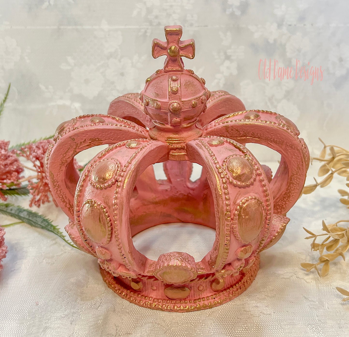 Shabby Chic Tabletop Crown * French Country Decor * Kings' Crown Sculpture *