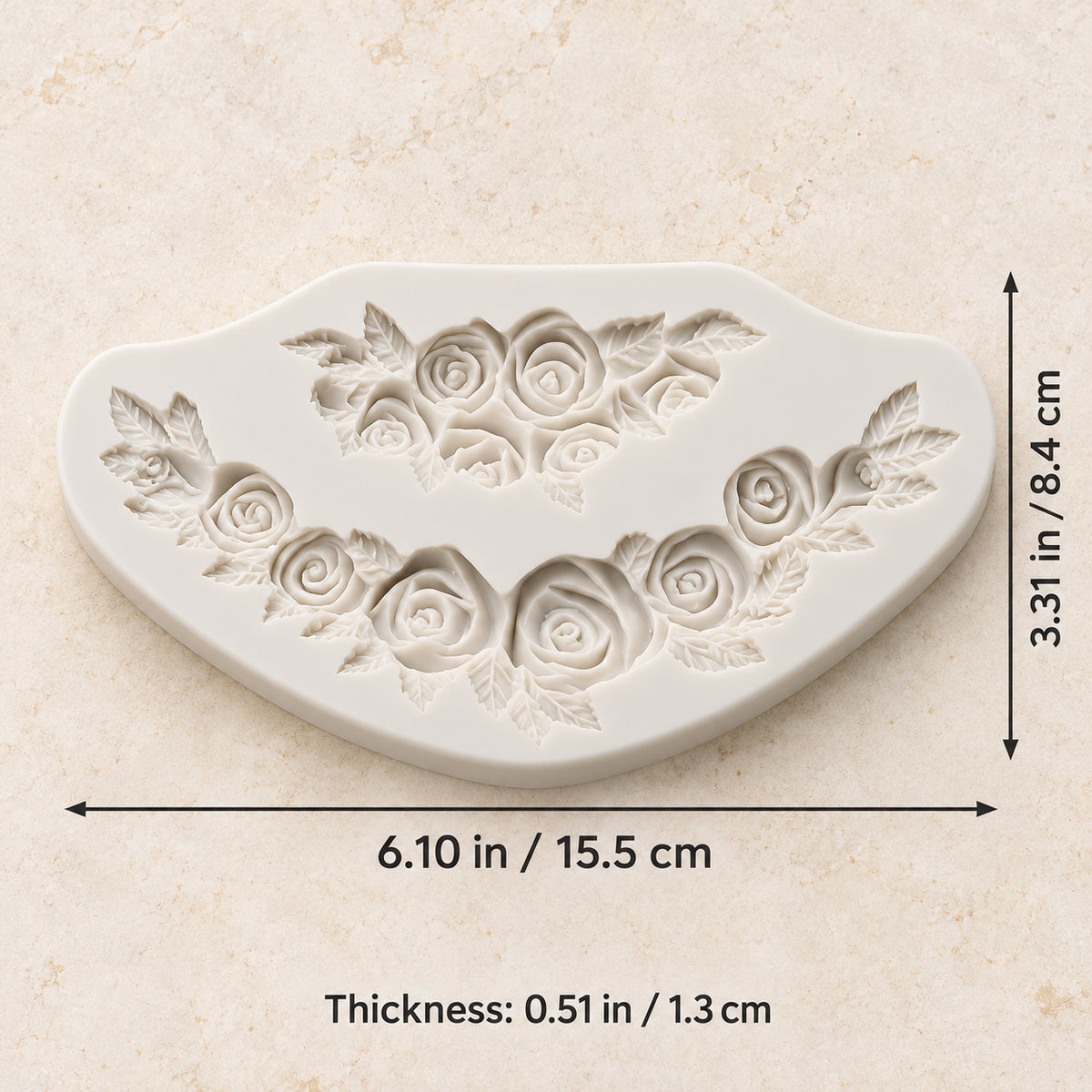 Rose Garland Silicone Mold
