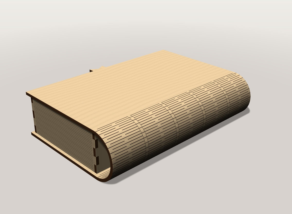 DIY Wooden Book Box Blank – Laser Cut Craft Box with Magnetic Closure