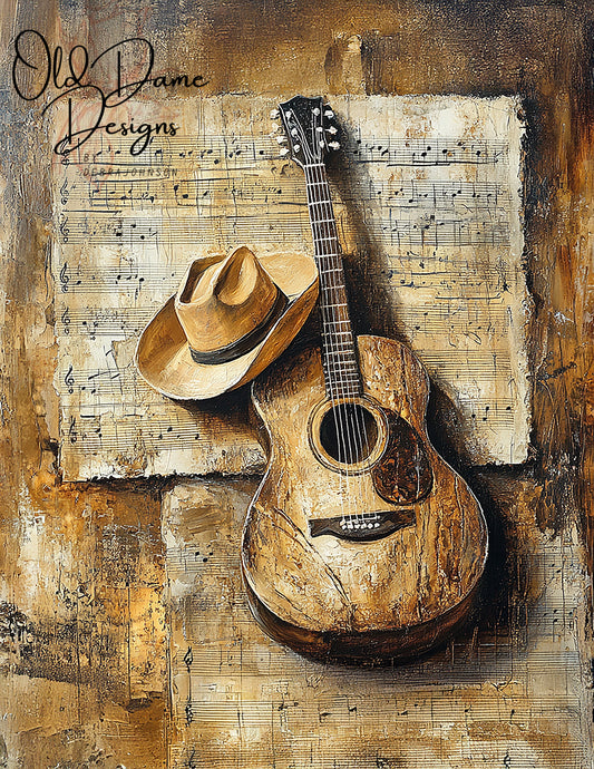 Guitar on Sheet Music