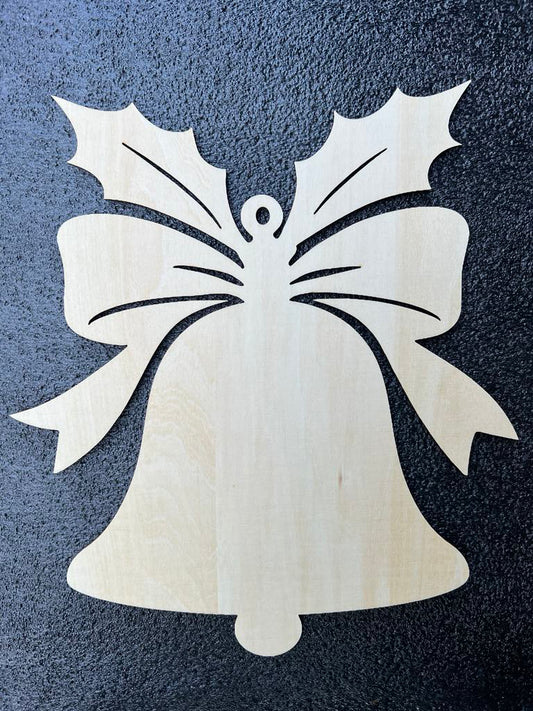 Decoupage Wooden Christmas Bell